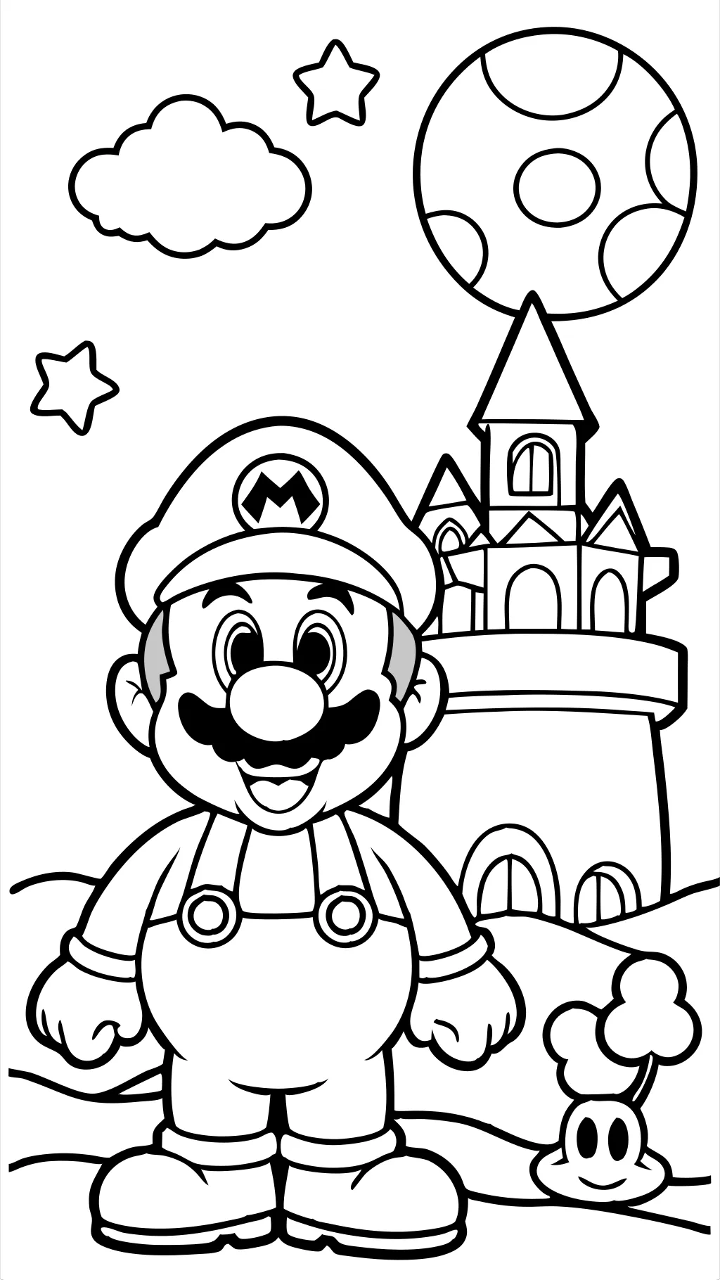 super mario characters coloring pages